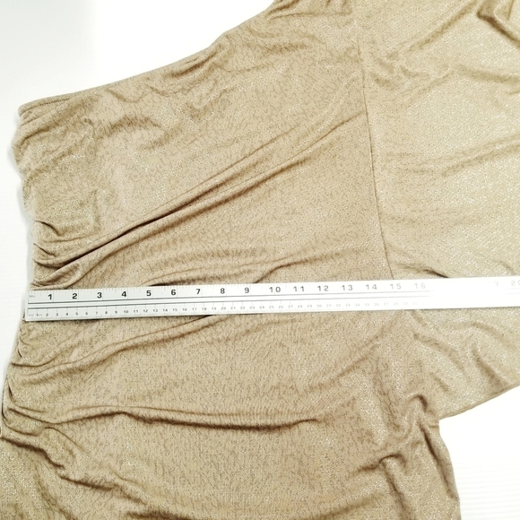 Hailey Brown Size 8 Shiny Satin One Shoulder Ruched Cocktail Evening Prom Dress - Picture 5 of 13